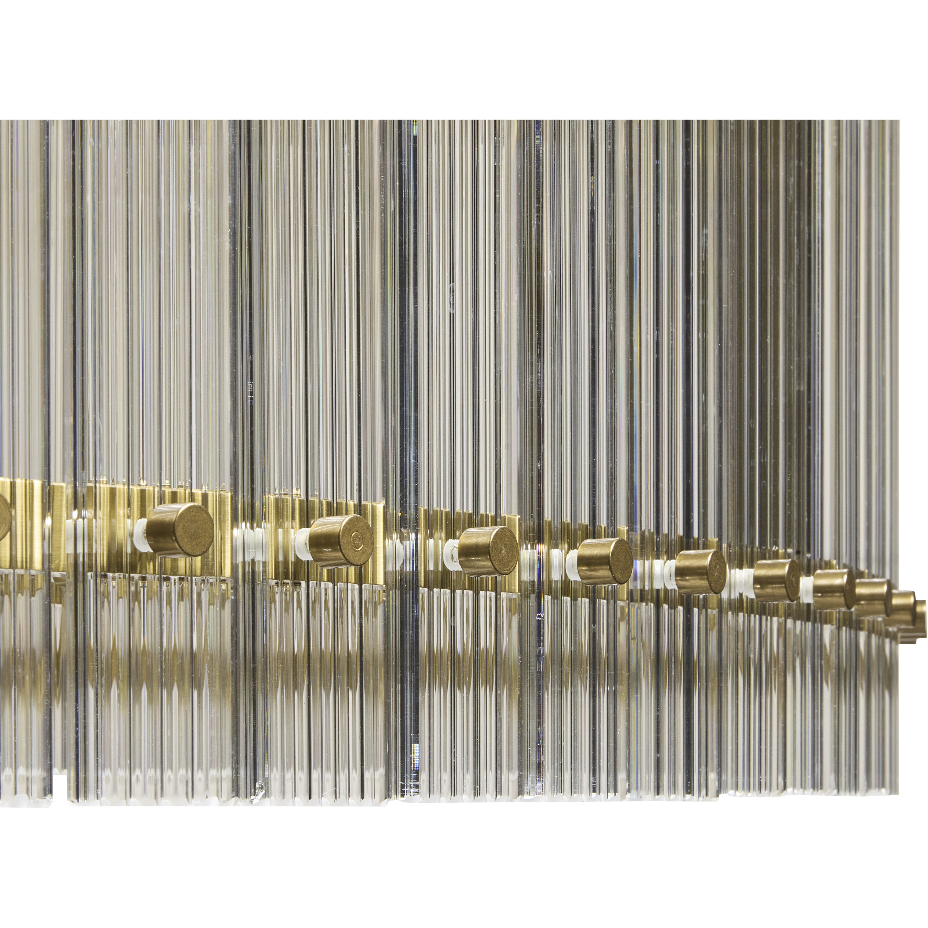 Kore LED Brass / Clear Chandelier Ceiling Light, Large